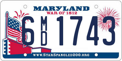 MD license plate 6MD1743