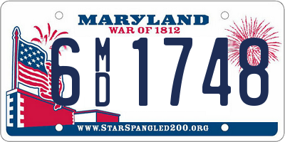 MD license plate 6MD1748