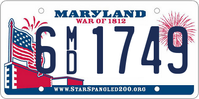 MD license plate 6MD1749