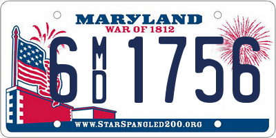 MD license plate 6MD1756