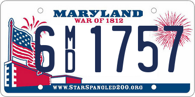 MD license plate 6MD1757