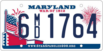 MD license plate 6MD1764