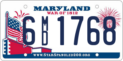 MD license plate 6MD1768