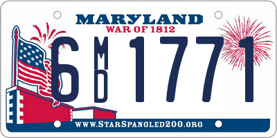 MD license plate 6MD1771