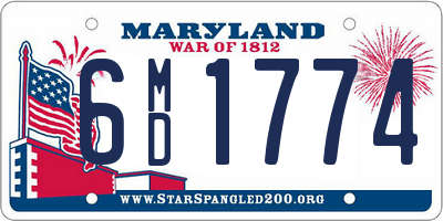 MD license plate 6MD1774