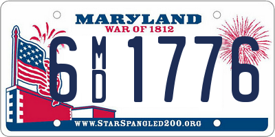 MD license plate 6MD1776