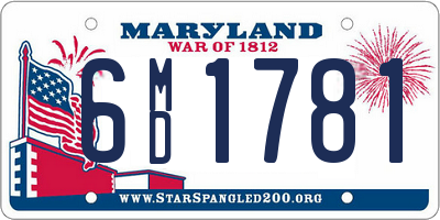 MD license plate 6MD1781