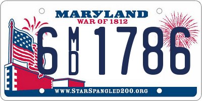 MD license plate 6MD1786