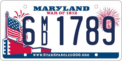 MD license plate 6MD1789