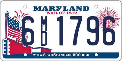 MD license plate 6MD1796