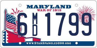 MD license plate 6MD1799