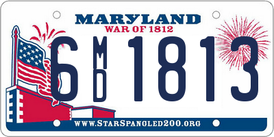 MD license plate 6MD1813