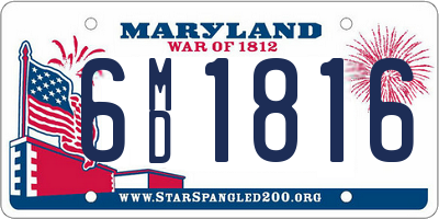MD license plate 6MD1816