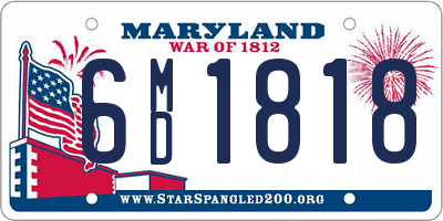 MD license plate 6MD1818