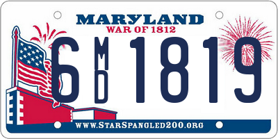 MD license plate 6MD1819