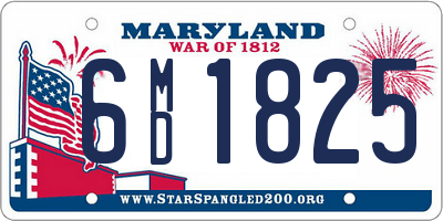 MD license plate 6MD1825