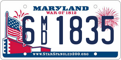 MD license plate 6MD1835