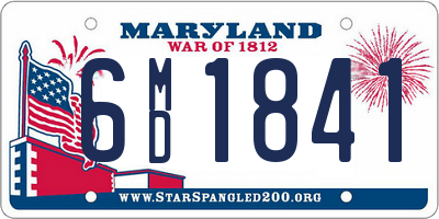 MD license plate 6MD1841