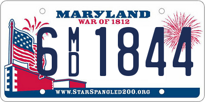 MD license plate 6MD1844