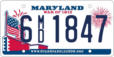 MD license plate 6MD1847