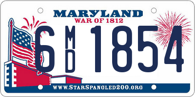 MD license plate 6MD1854