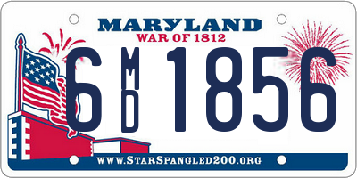 MD license plate 6MD1856