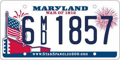 MD license plate 6MD1857