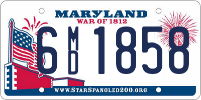 MD license plate 6MD1858