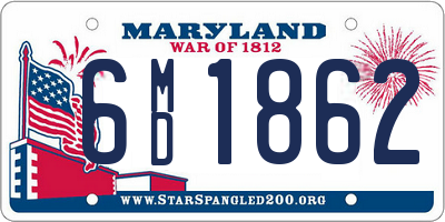 MD license plate 6MD1862