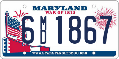 MD license plate 6MD1867