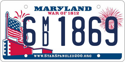 MD license plate 6MD1869