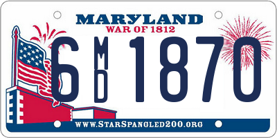 MD license plate 6MD1870