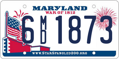 MD license plate 6MD1873