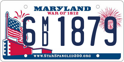 MD license plate 6MD1879