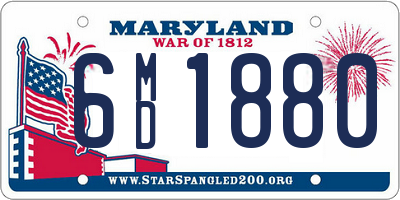 MD license plate 6MD1880