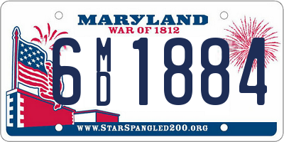 MD license plate 6MD1884