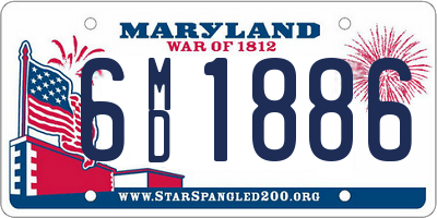 MD license plate 6MD1886