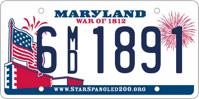 MD license plate 6MD1891