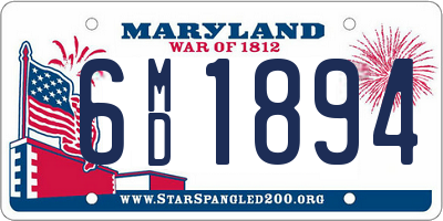 MD license plate 6MD1894