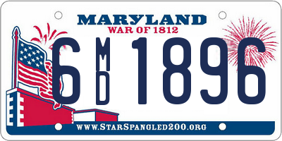 MD license plate 6MD1896