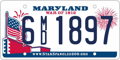 MD license plate 6MD1897