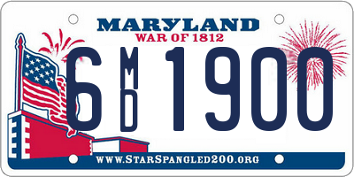 MD license plate 6MD1900