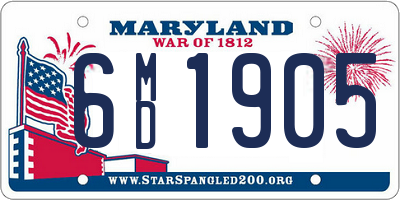 MD license plate 6MD1905