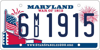 MD license plate 6MD1915