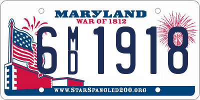 MD license plate 6MD1918