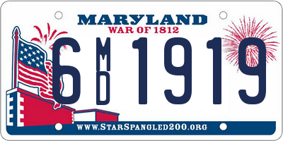 MD license plate 6MD1919