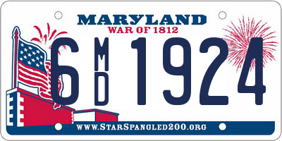 MD license plate 6MD1924