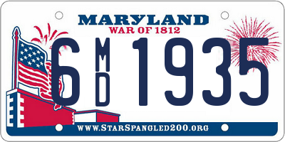 MD license plate 6MD1935