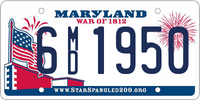 MD license plate 6MD1950