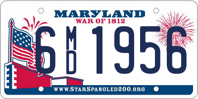 MD license plate 6MD1956